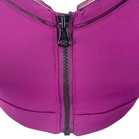 Lululemon Hot to Street Active Bra Regal Plum Corset Back Zipper Front Size 10 - Picture 6 of 13